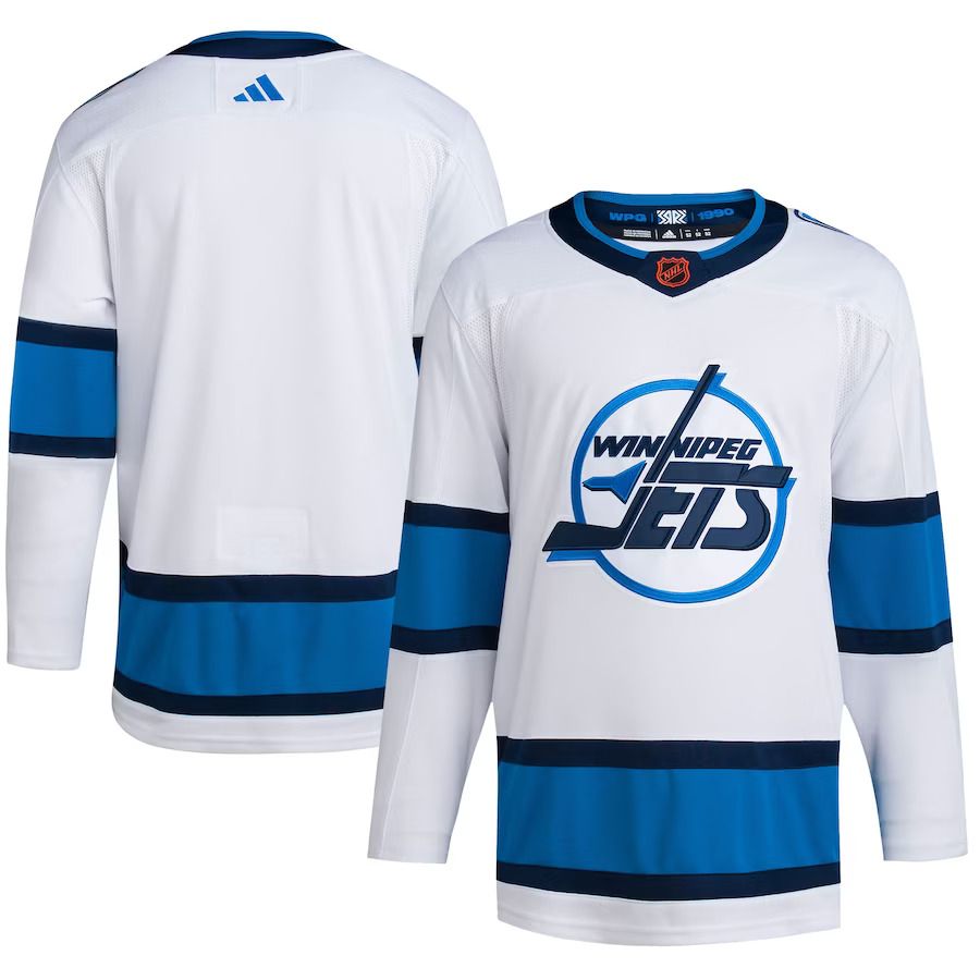 Men Winnipeg Jets adidas White Reverse Retro Authentic Blank NHL Jersey